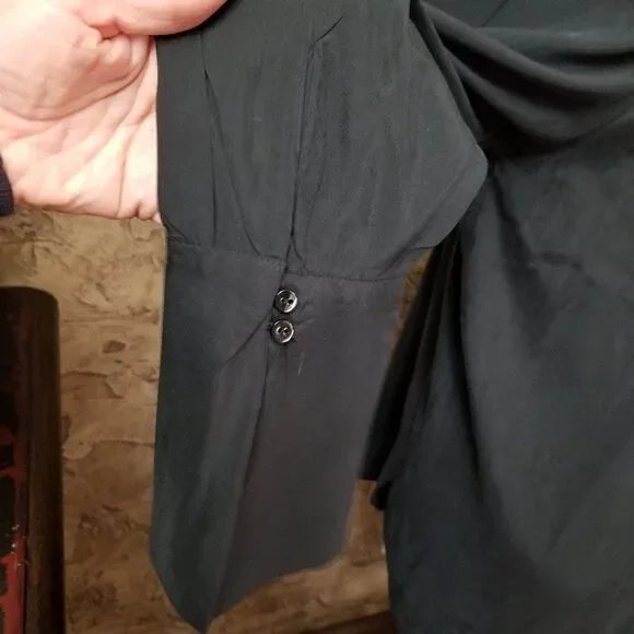 Zara Basic long sleeve silky black tunic size XS - Picture 3 of 4